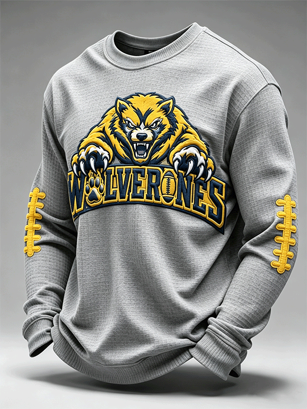 Men'S Football Enthusiast Sports Waffle Top