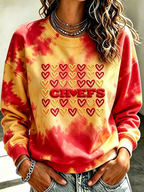 Women's Football Printed Casual Sweatshirt