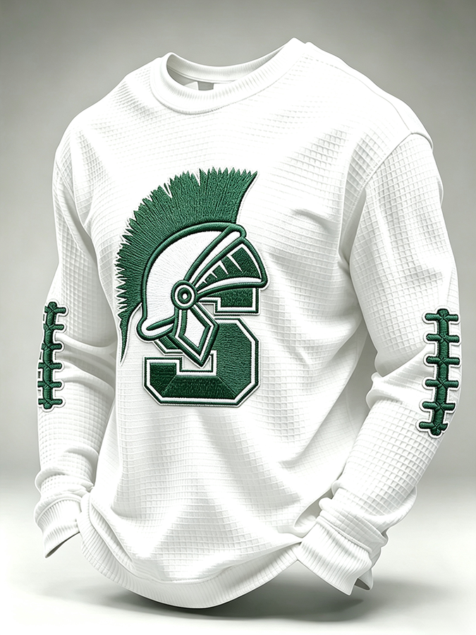 Men'S Retro Football Waffle T-Shirt