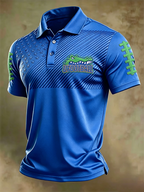 Men'S Retro Rugby Collar Polo T-Shirt