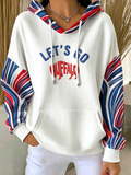 Women'S Football Casual Printed Hoodie