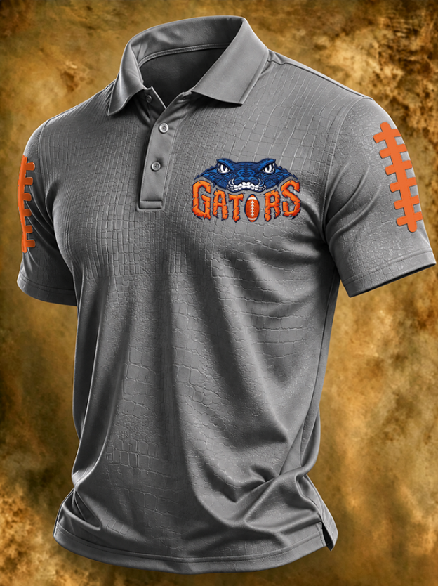 Men'S Retro Rugby Collar Polo T-Shirt