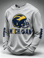 Men'S Football Enthusiast Sports Waffle Top