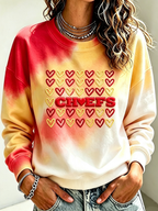 Women's Football Printed Casual Sweatshirt