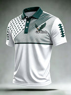 Men'S Football Print Casual Polo