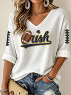 Women's University Football Fans Waffle Top