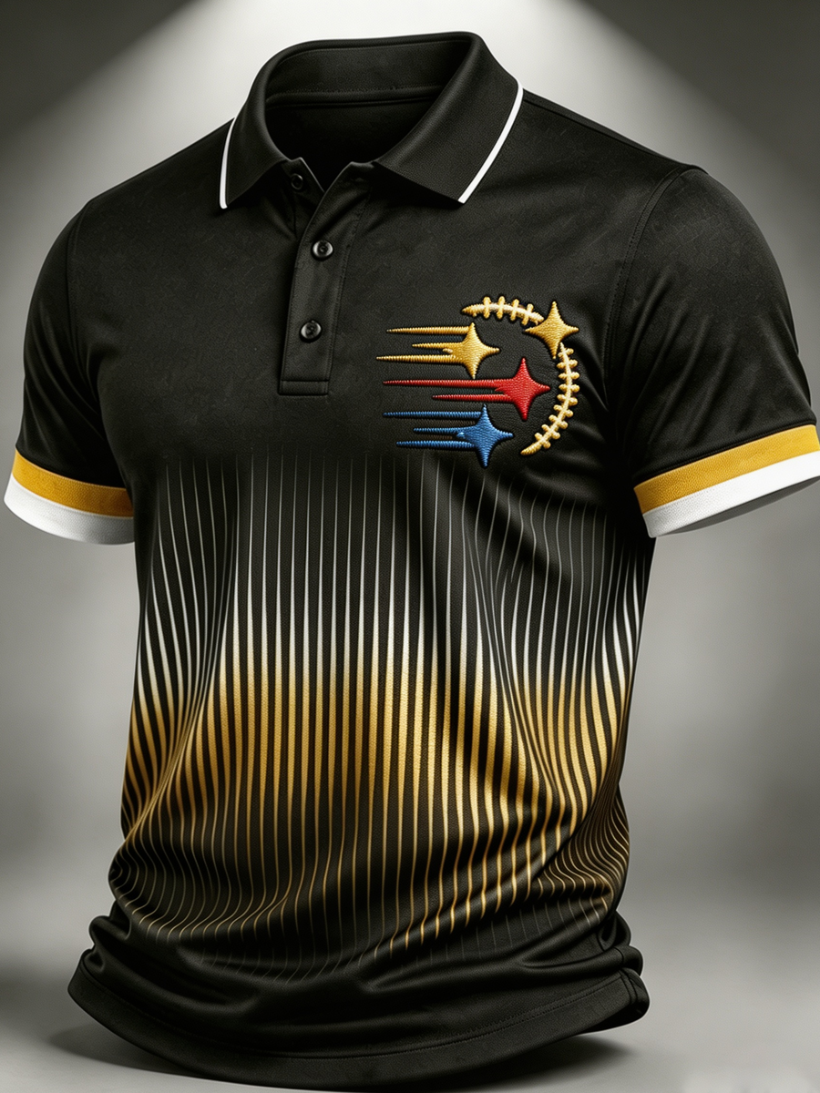 Men'S Football Fan Printed Polo Shirt
