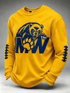 Men'S Football Enthusiast Sports Waffle Top