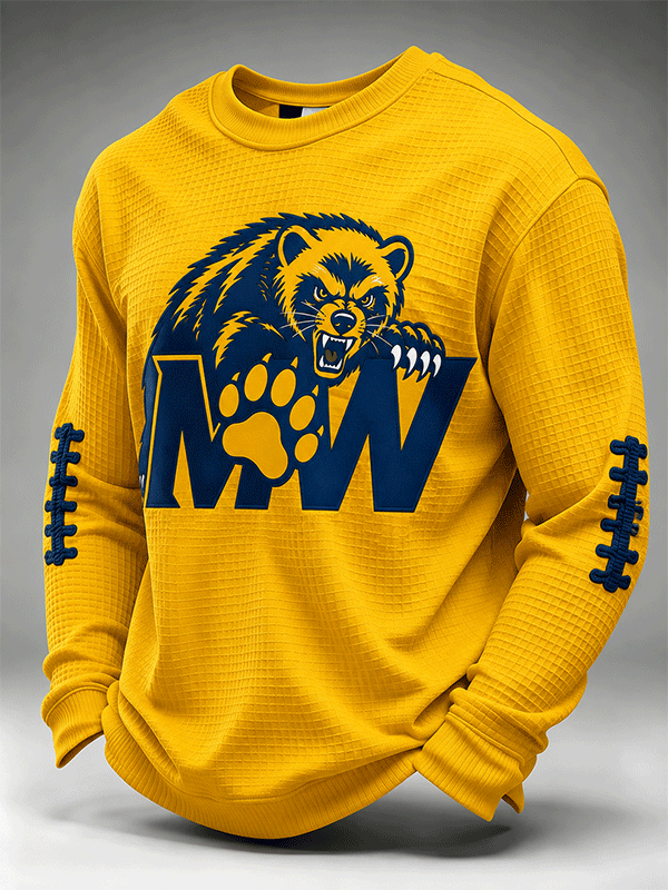 Men'S Football Enthusiast Sports Waffle Top