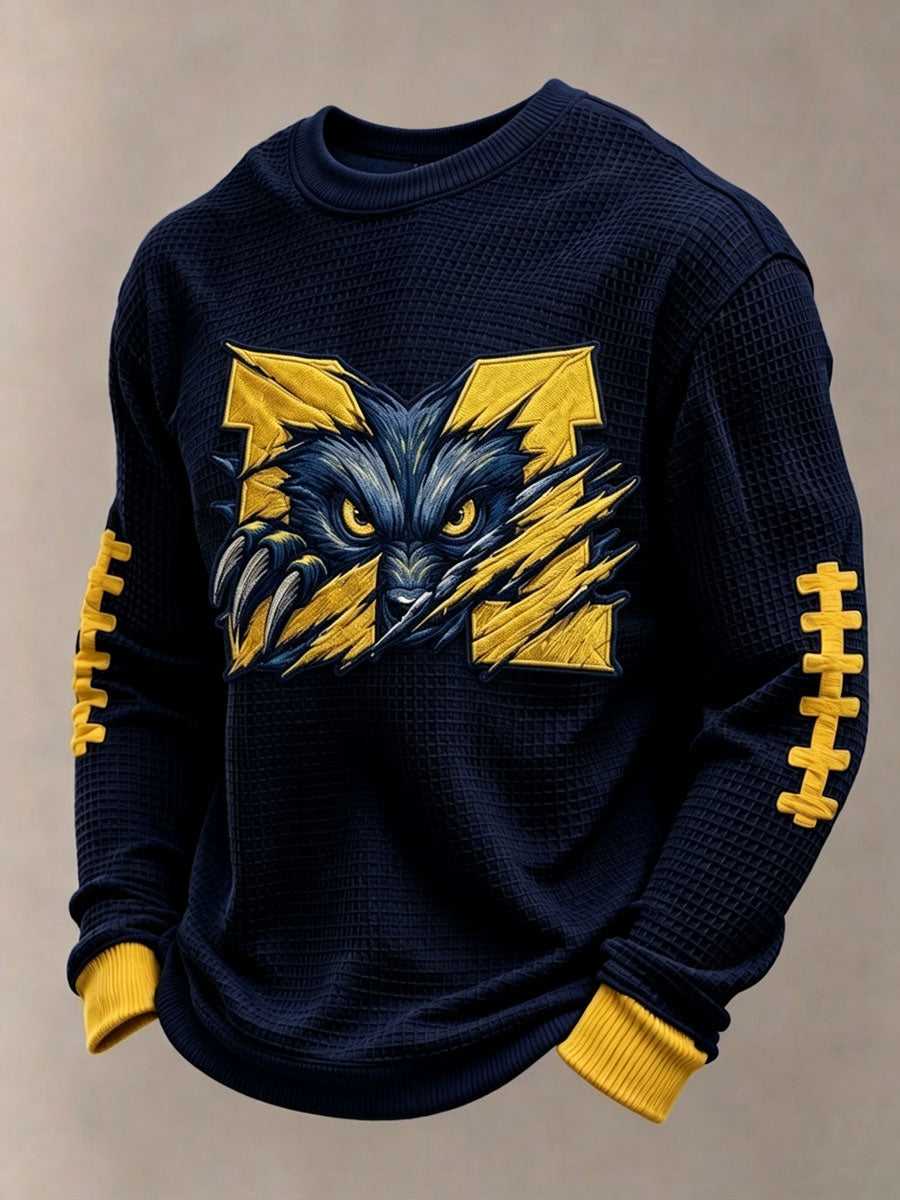 Men's Rugby Pattern Waffle T-shirt