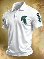 Men'S Football print Polo T-Shirt