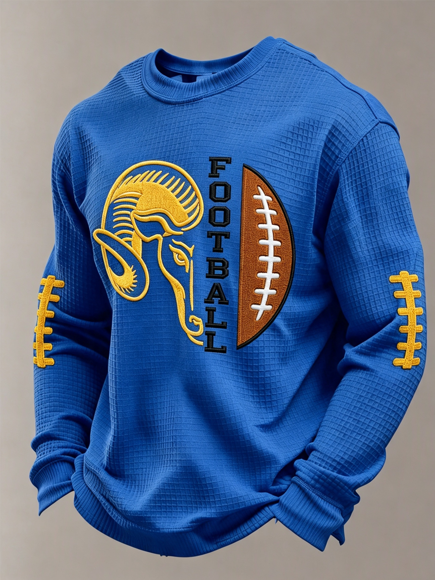 Men'S Football Printed Waffle T-Shirt