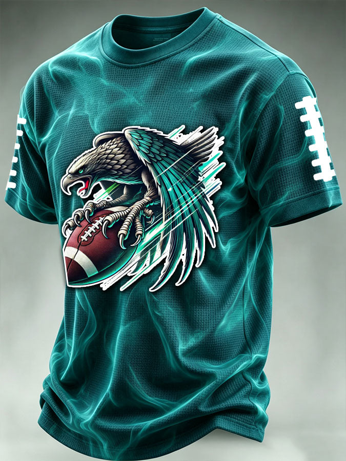 Men'S Football Print Waffle T-Shirt
