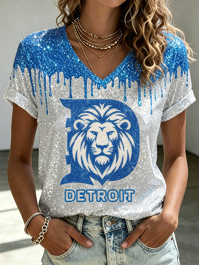 Women'S Football Print Short-Sleeve T-Shirt