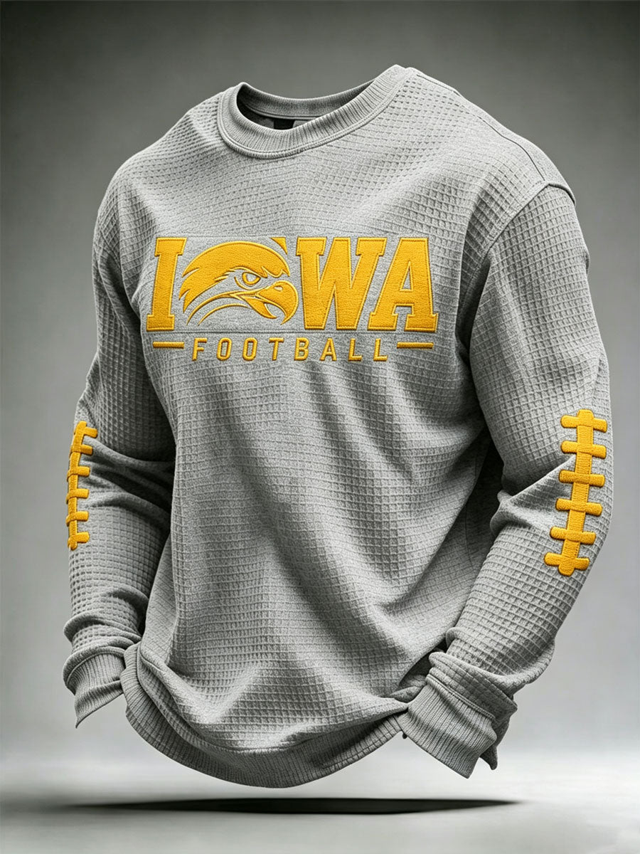 Men'S Football  Printed Waffle T-Shirt