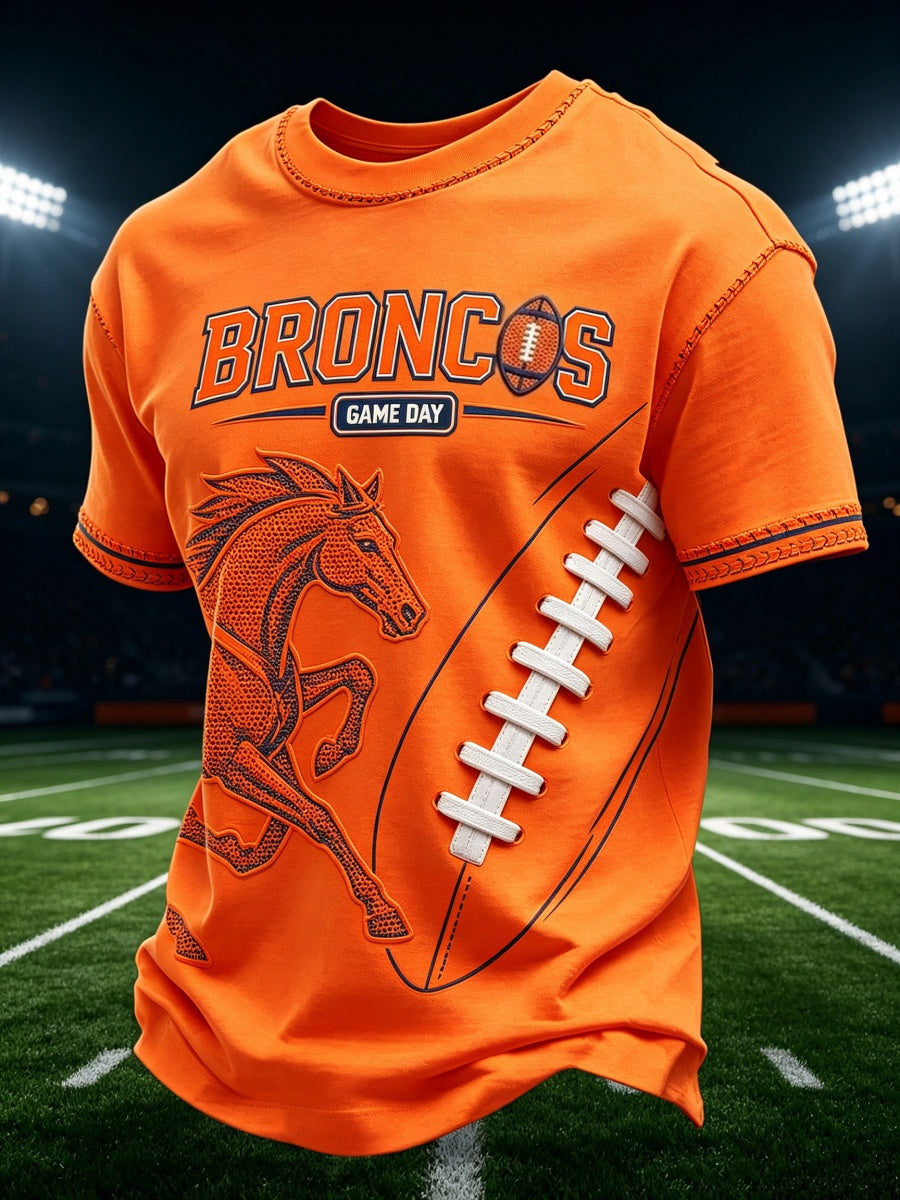 Men's Football Game Print Casual T-Shirt