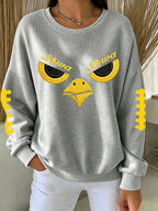 Women'S Football Print Casual Sweatshirt
