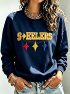 Women's Football Printed Casual Sweatshirt