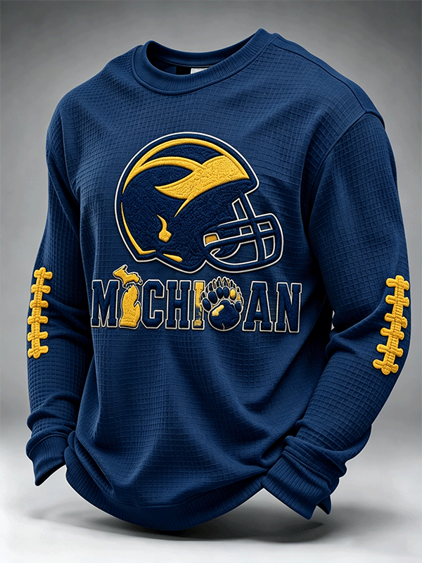 Men'S Football Enthusiast Sports Waffle Top