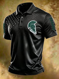 Men'S Football print Polo T-Shirt