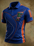 Men's Retro Rugby Collar Polo T-Shirt