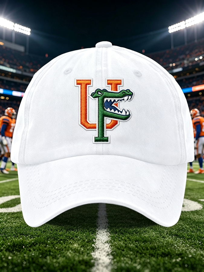 Unisex Football Print Washed Duckbill Cap