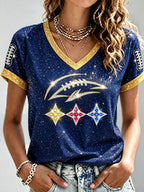 Women'S Football Printed Casual T-Shirt