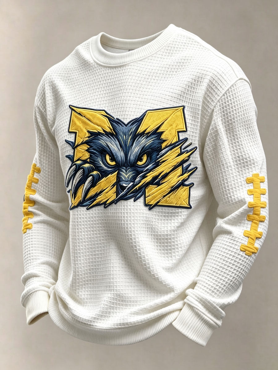 Men's Rugby Pattern Waffle T-shirt