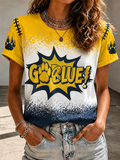 Women's Football Sports Printed T-shirt