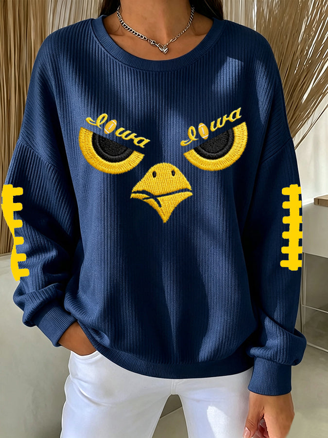 Women'S Football Print Casual Sweatshirt