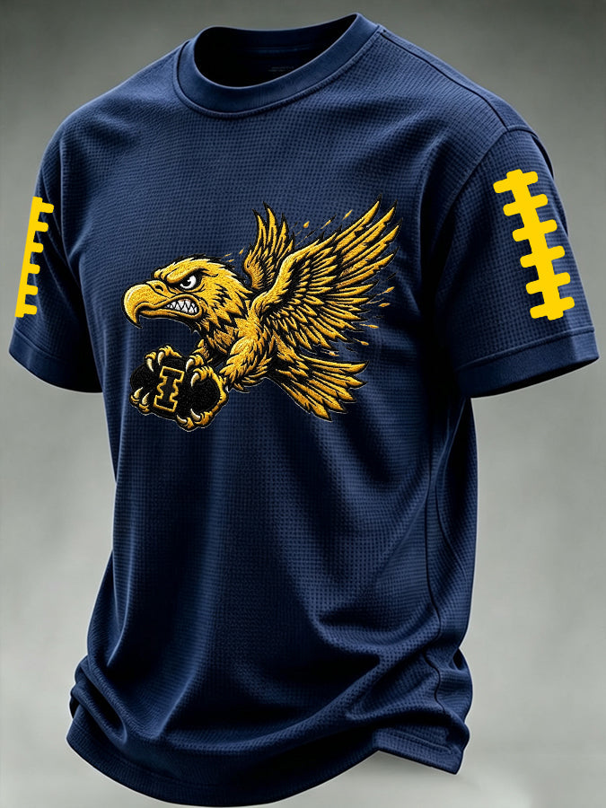 Men'S Football Fans Printed  Waffle T-Shirt