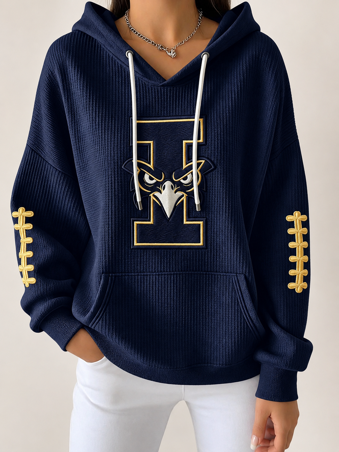 Women'S Football Printed Hooded Sweatshirt