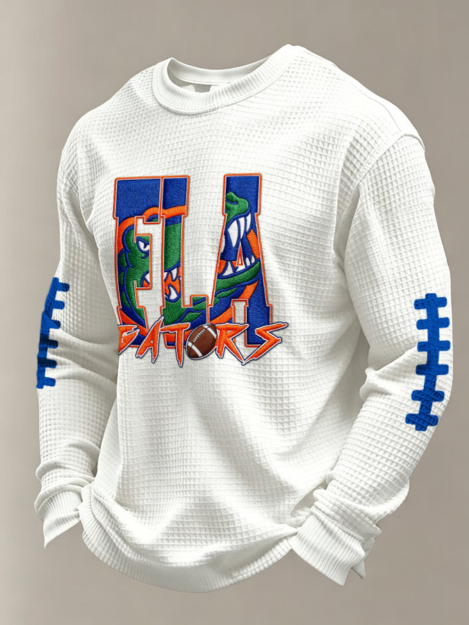 Men's Rugby Pattern Waffle T-shirt
