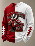 Men'S Football Printed Waffle T-Shirt