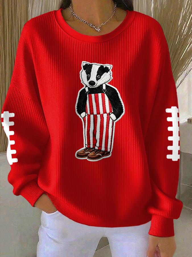 Women'S Football Print Casual Sweatshirt
