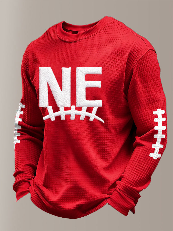 Men'S Football Printed Waffle T-Shirt