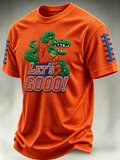 Men's Rugby Printed Round Neck T-Shirt