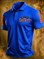 Men'S Retro Rugby Collar Polo T-Shirt