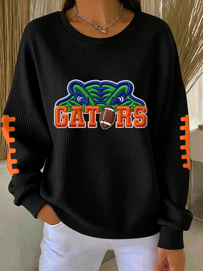 Women'S Football Print Casual Sweatshirt