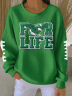 Women'S Football Print Casual Sweatshirt