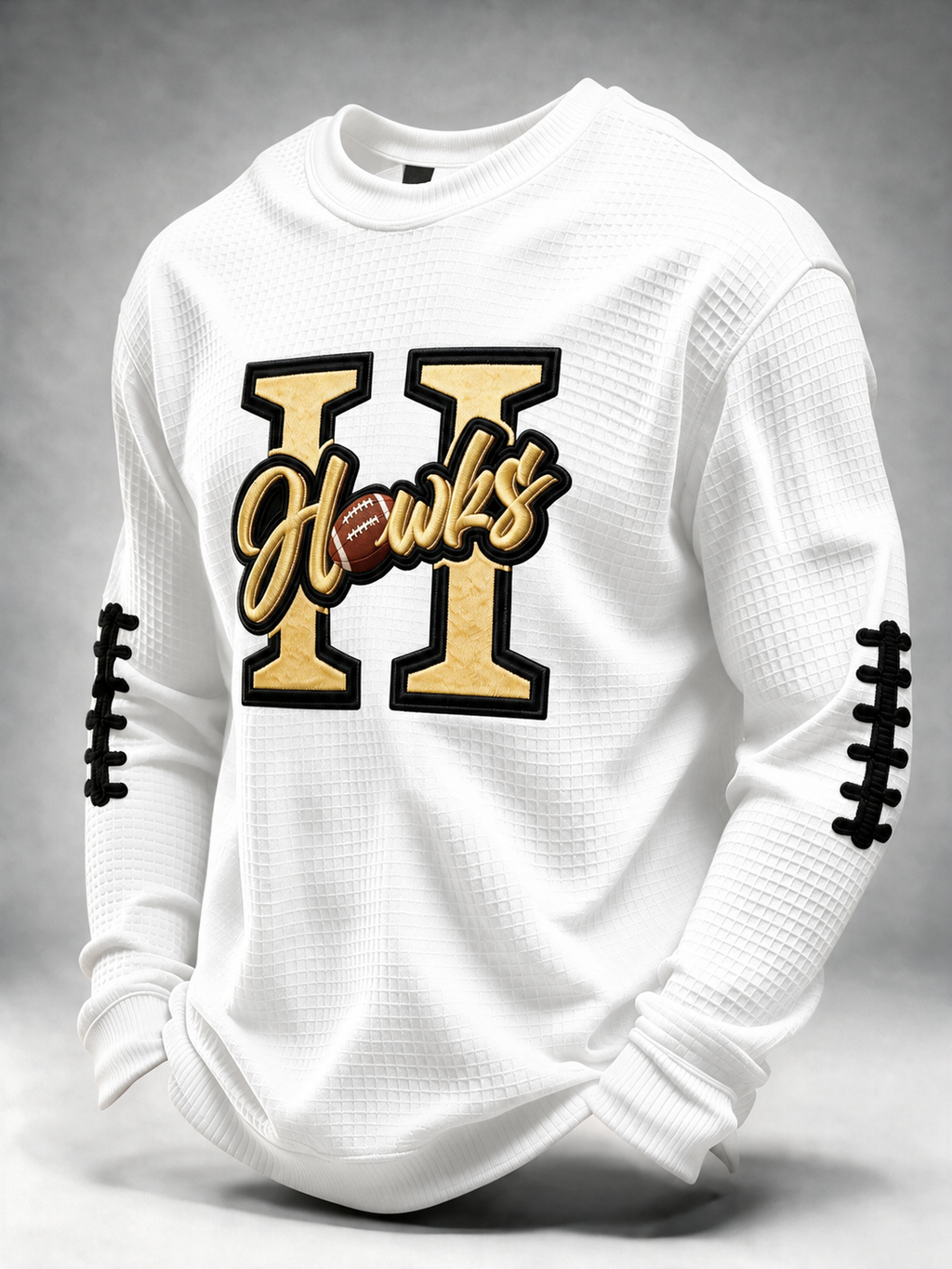 Men'S Football Fans Printed Waffle T-Shirt