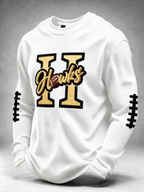 Men'S Football Fans Printed Waffle T-Shirt