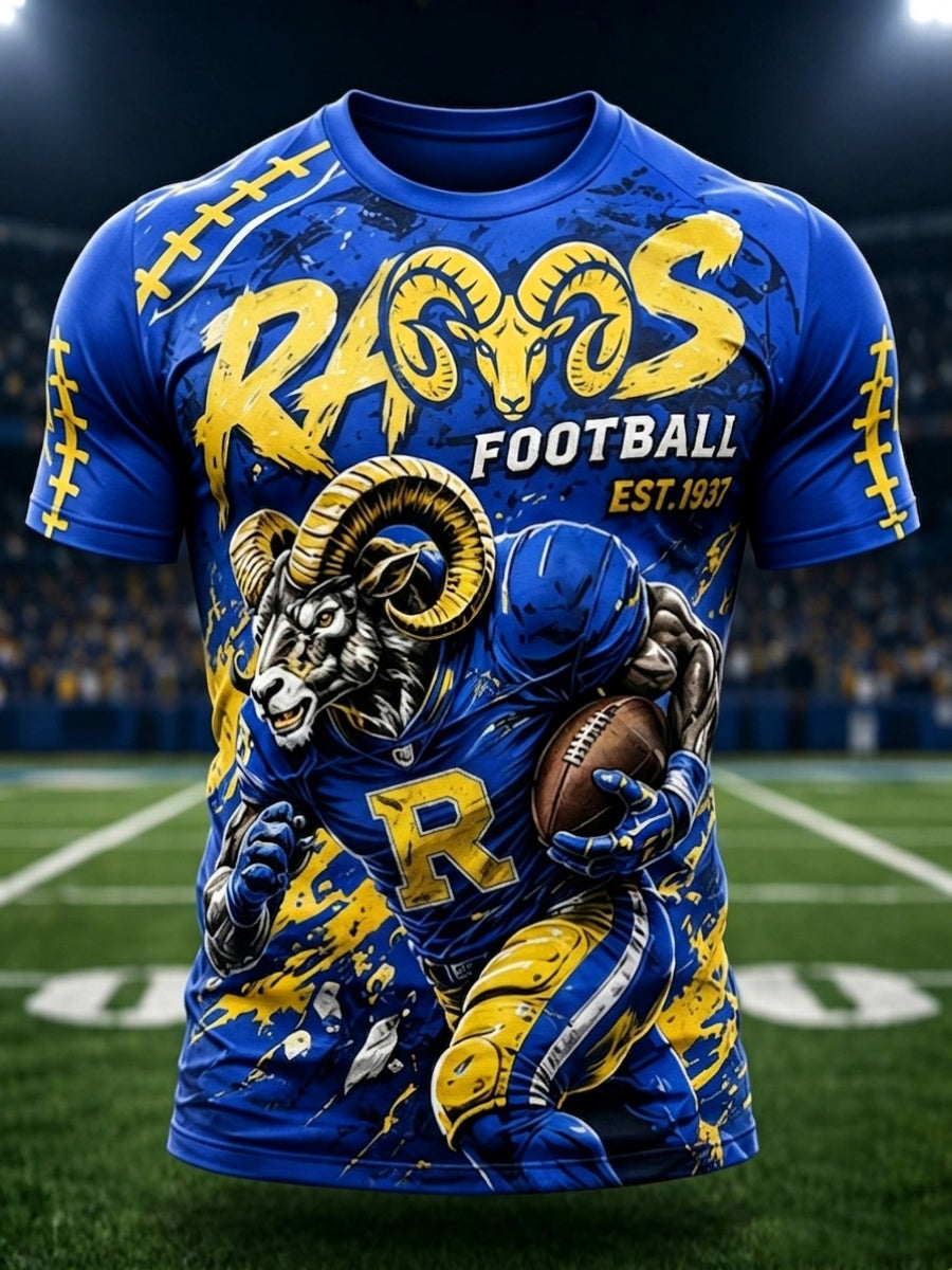 Men'S Football Game Print Casual T-Shirt