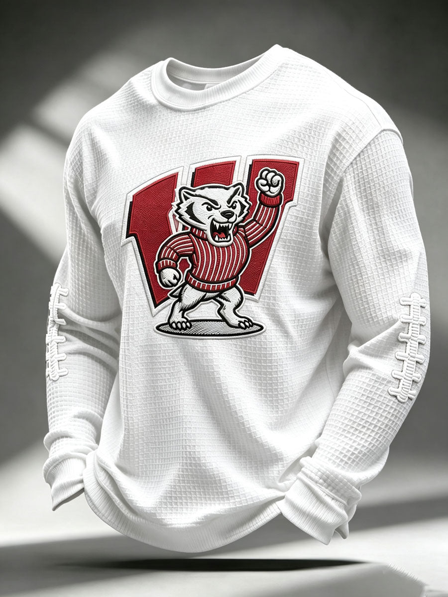 Men'S Football Printed Waffle T-Shirt