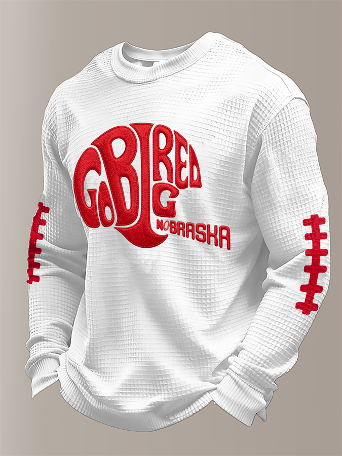 Men'S Football Printed Waffle T-Shirt