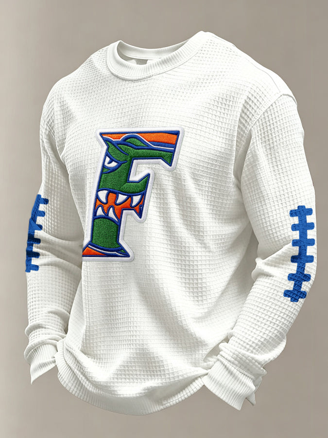 Men'S Football Printed Waffle T-Shirt
