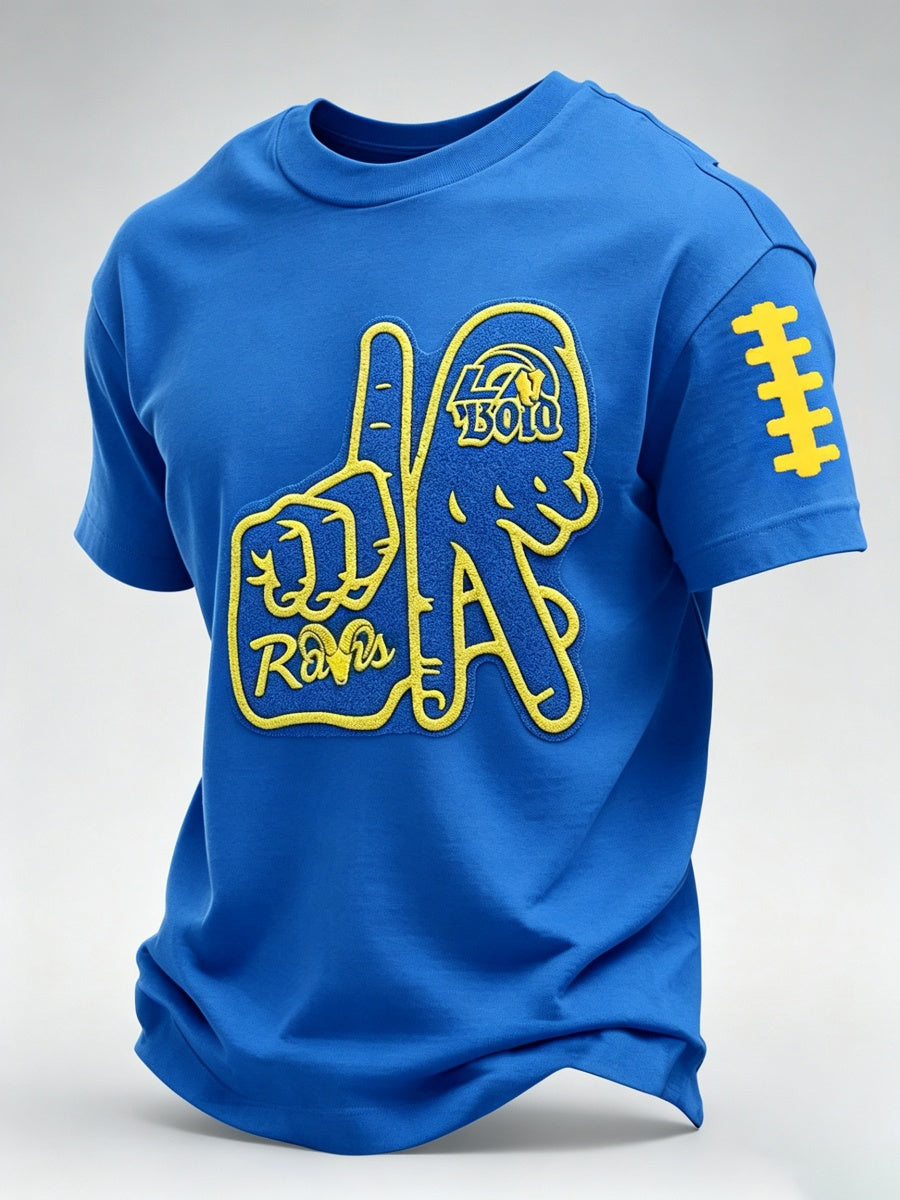 Men's Football Game Print Casual Tee