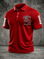 Men's Football Print Casual Printed T-shirt