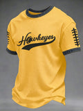 Men's Football Pattern Waffle T-Shirt