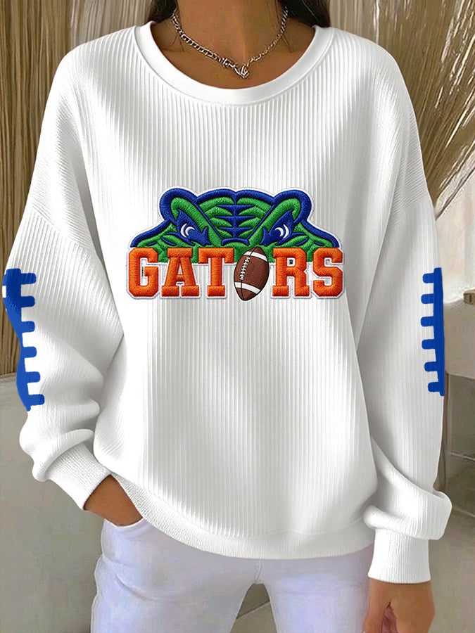 Women'S Football Print Casual Sweatshirt